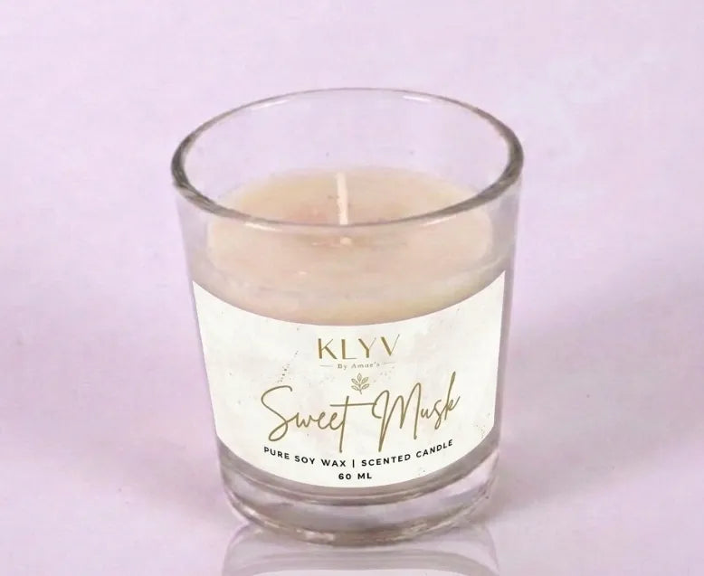 KLYV Sweet Musk Scented Candle